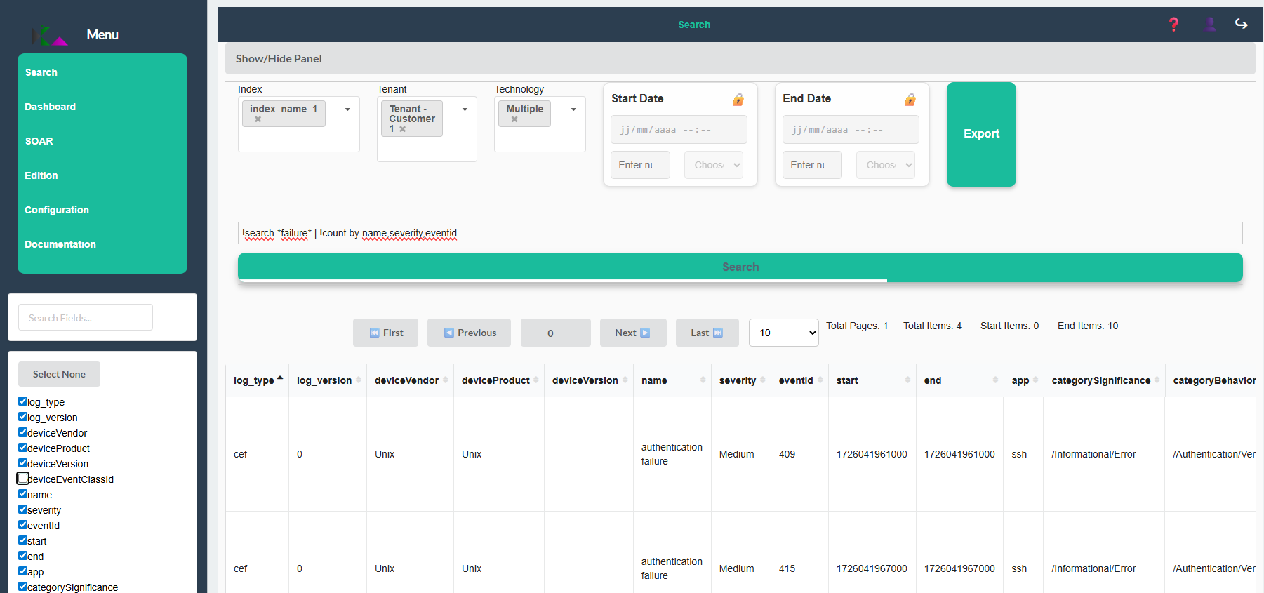DBASP Interface Screenshot